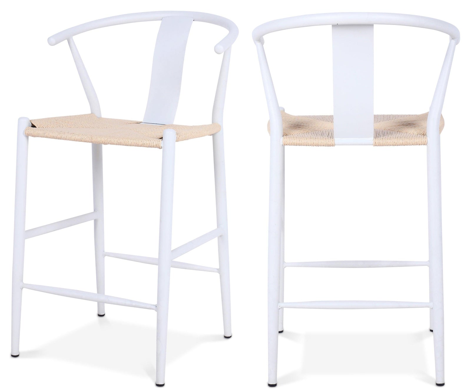 Beck White Stool - Ella Furniture