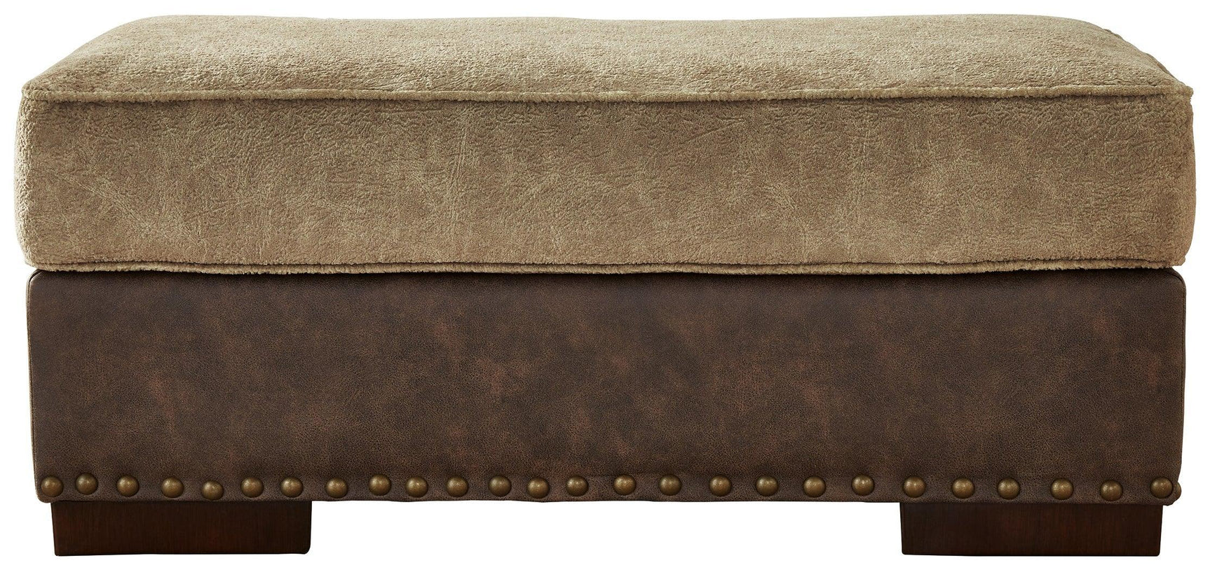 Alesbury Chocolate Velvet Ottoman - Ella Furniture