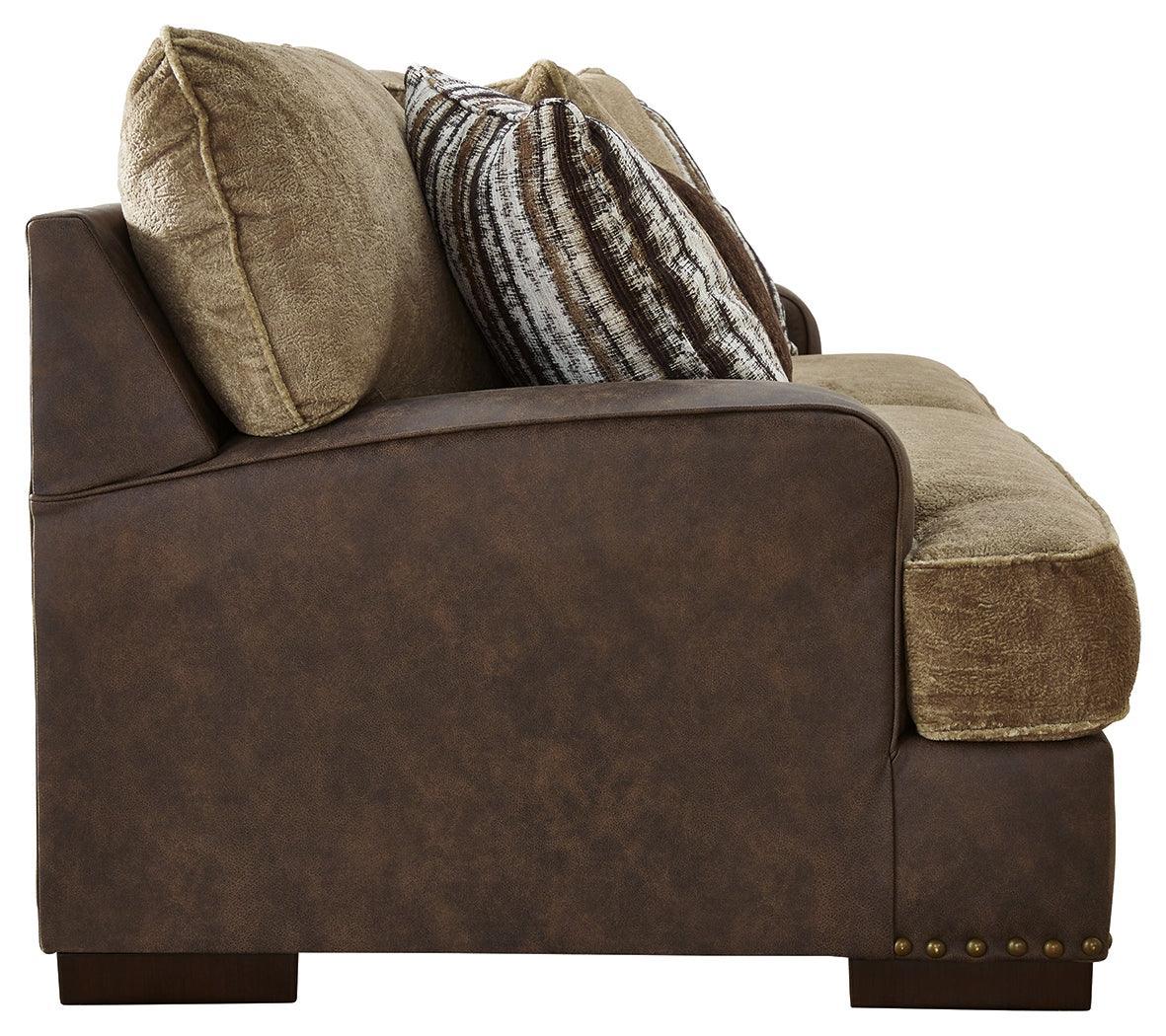 Alesbury Chocolate Velvet Sofa - Ella Furniture