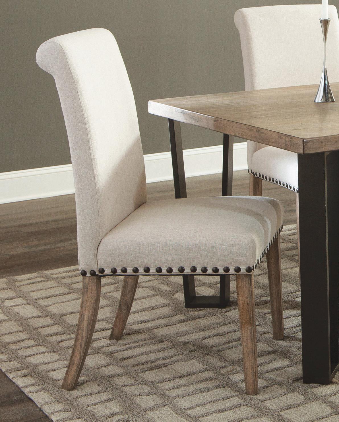 Florence Double Pedestal Dining Table Rustic Smoke - Ella Furniture