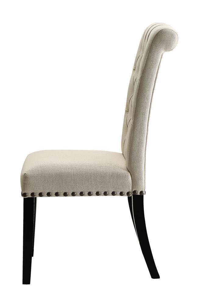 Mapleton Tufted Back Upholstered Side Chairs Beige (Set Of 2) - Ella Furniture
