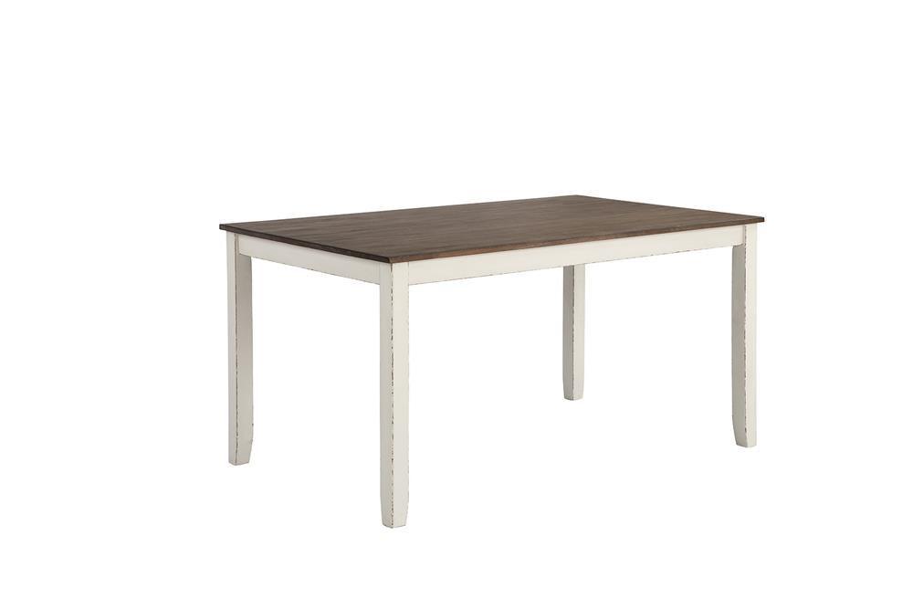 Fortress Chestnut And Vintage White Rectangular Dining Room Set - Ella Furniture
