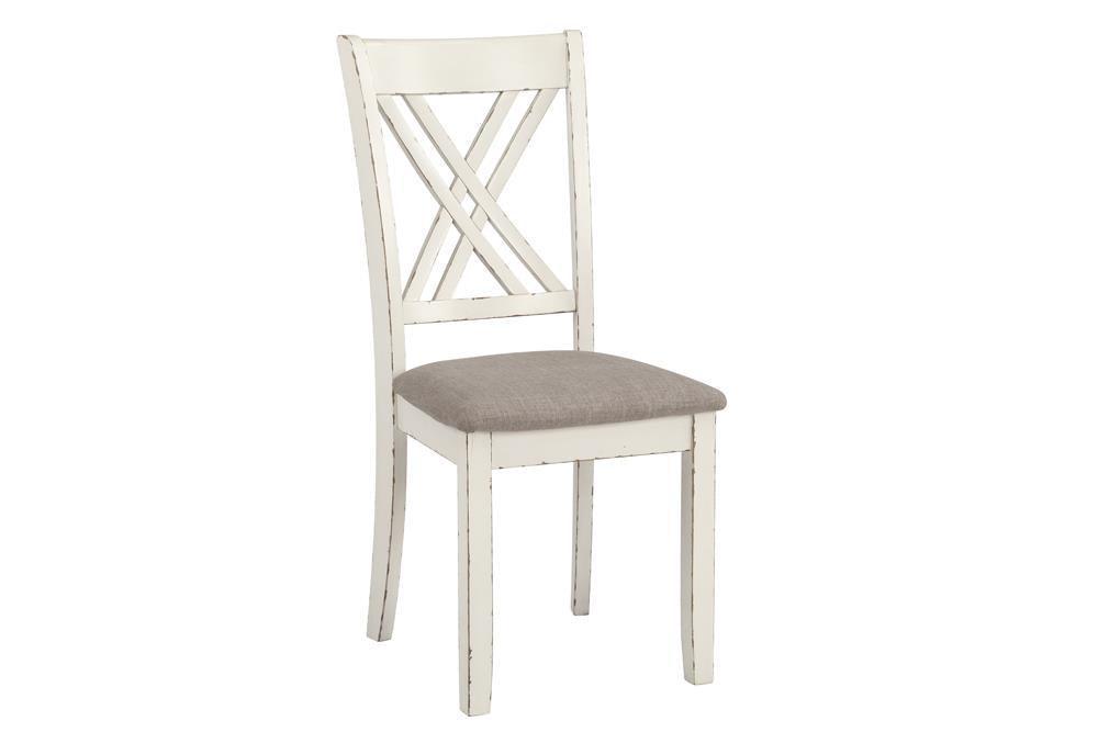 Fortress Chestnut And Vintage White Rectangular Dining Room Set - Ella Furniture
