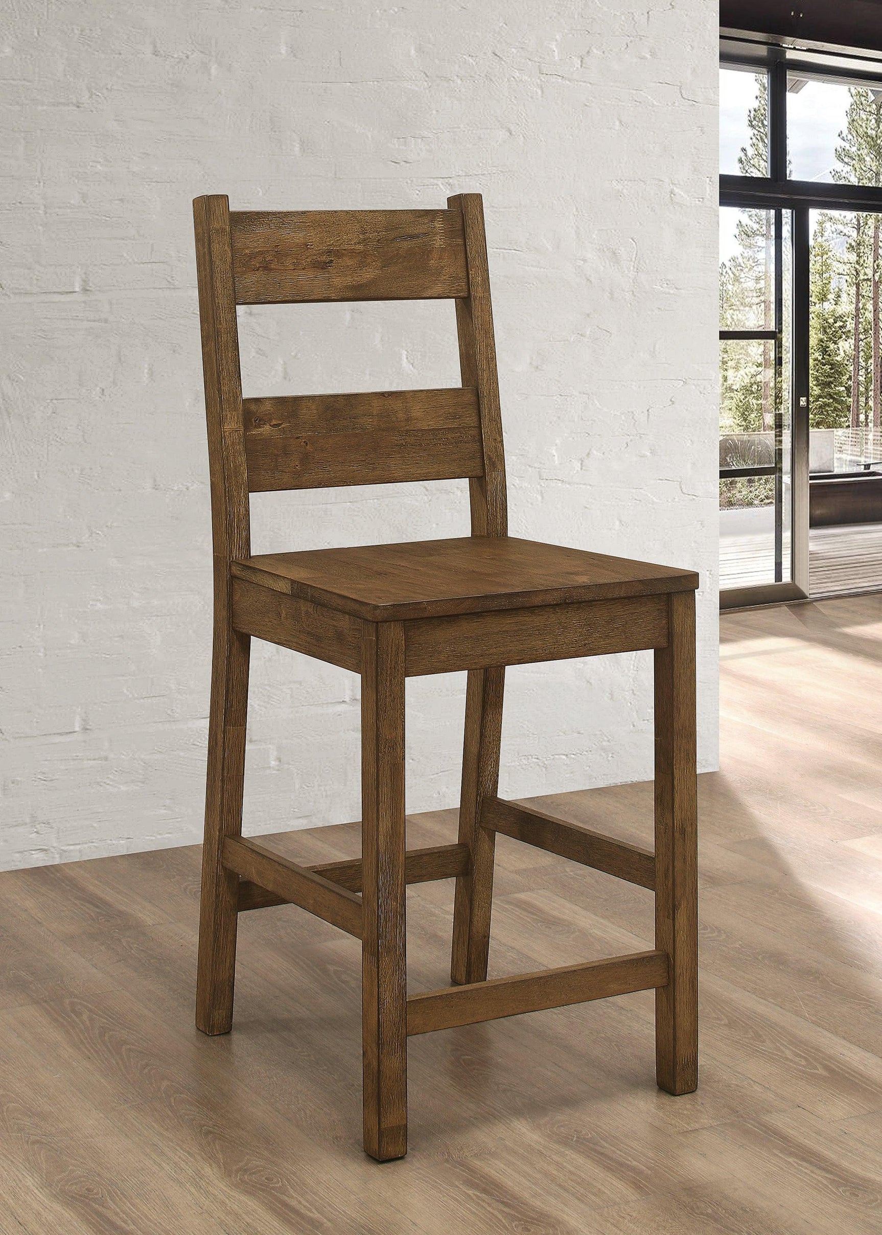 Coleman Rectangular Dining Table Rustic Golden Brown - Ella Furniture
