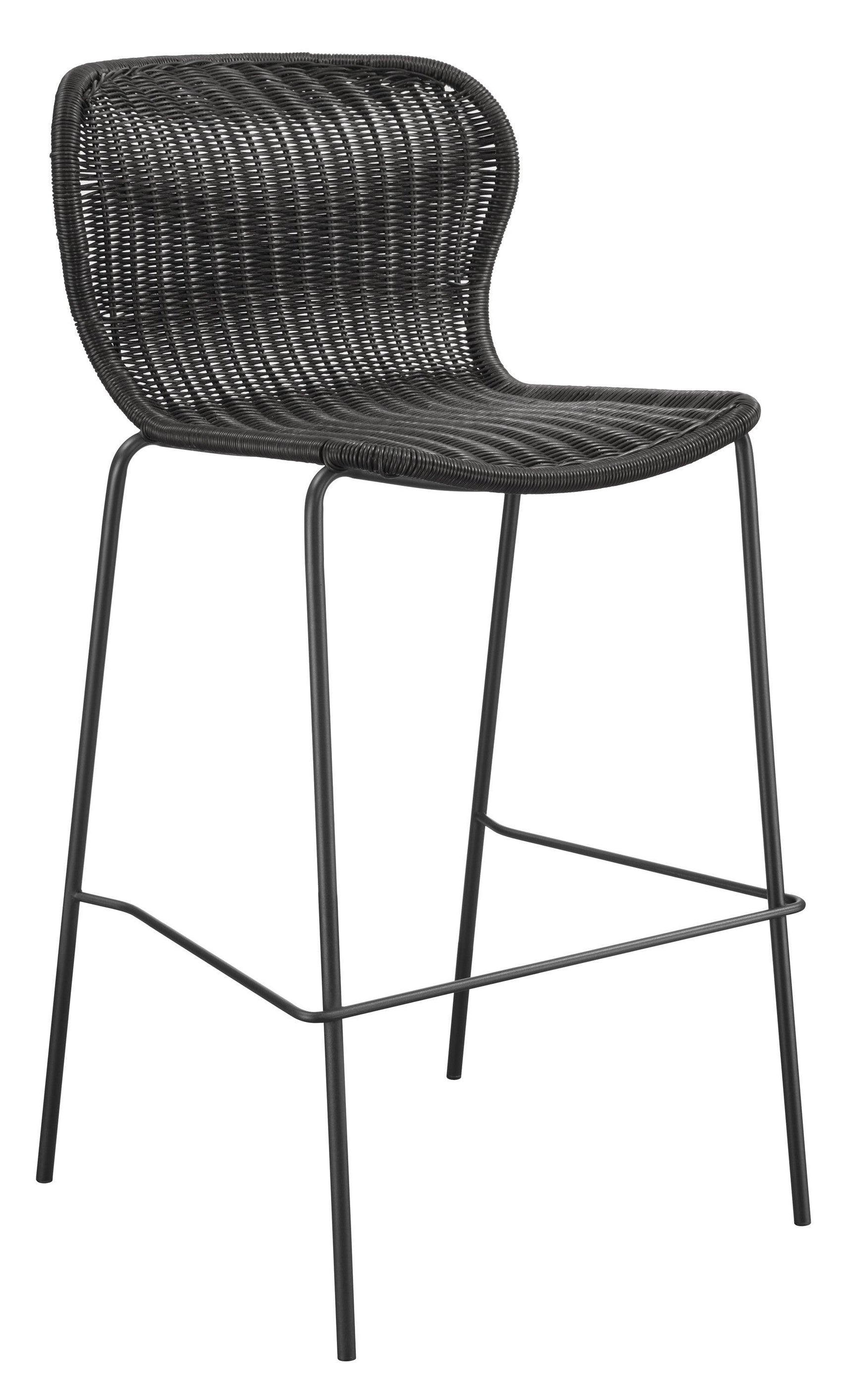 Mckinley Upholstered Bar Stools With Footrest (Set Of 2) Brown And Sandy Black - Ella Furniture