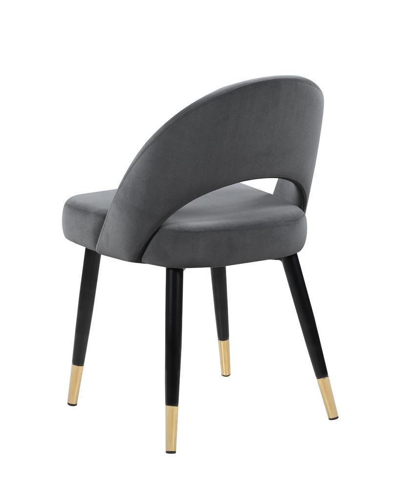 Lindsey Arched Back Upholstered Side Chairs Grey (Set Of 2) - Ella Furniture