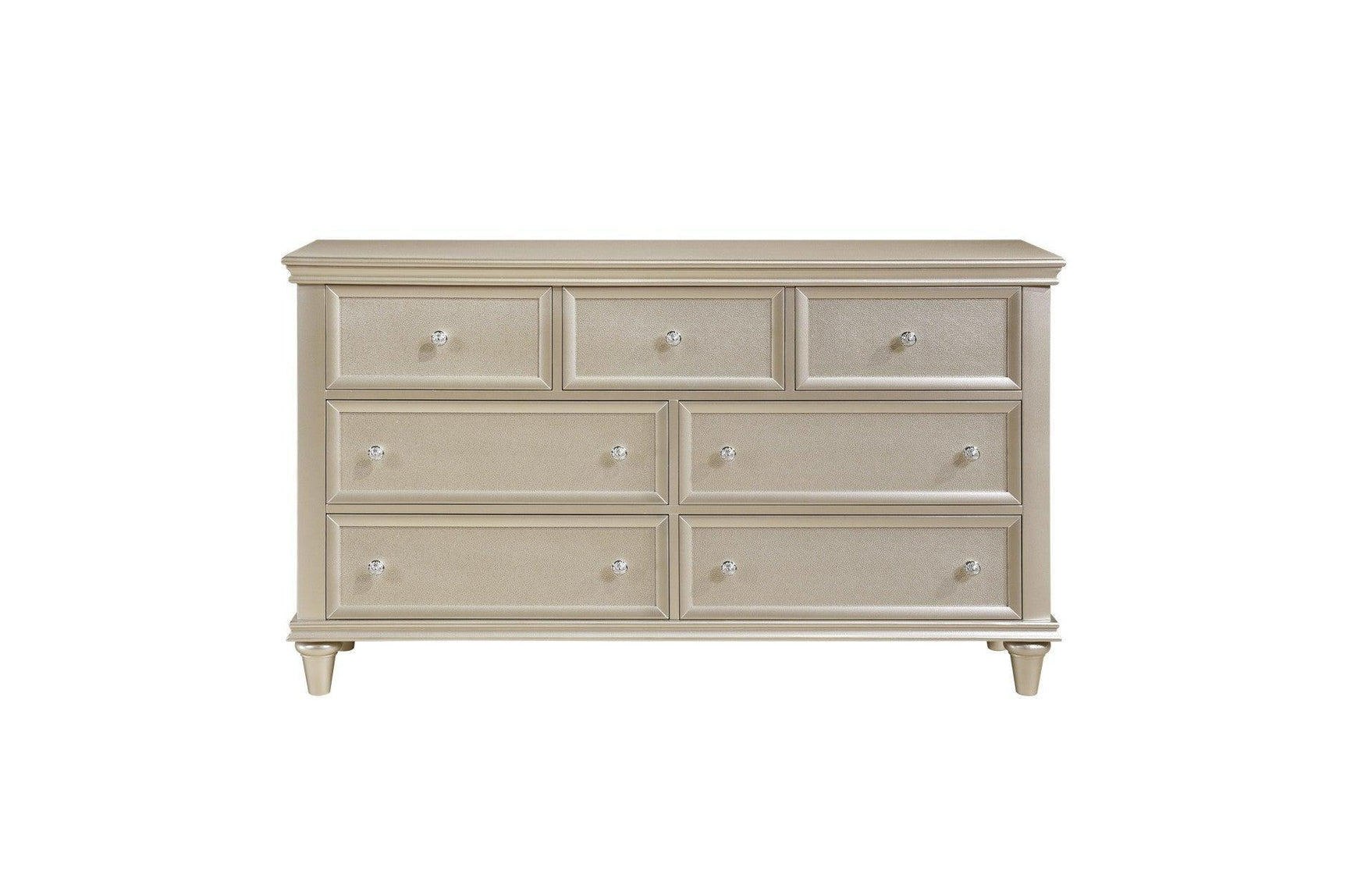 Celandine Pearl Embossed Traditional Engineered Wood Faux Leather Upholstered Tufted Youth Bedroom Set - Ella Furniture