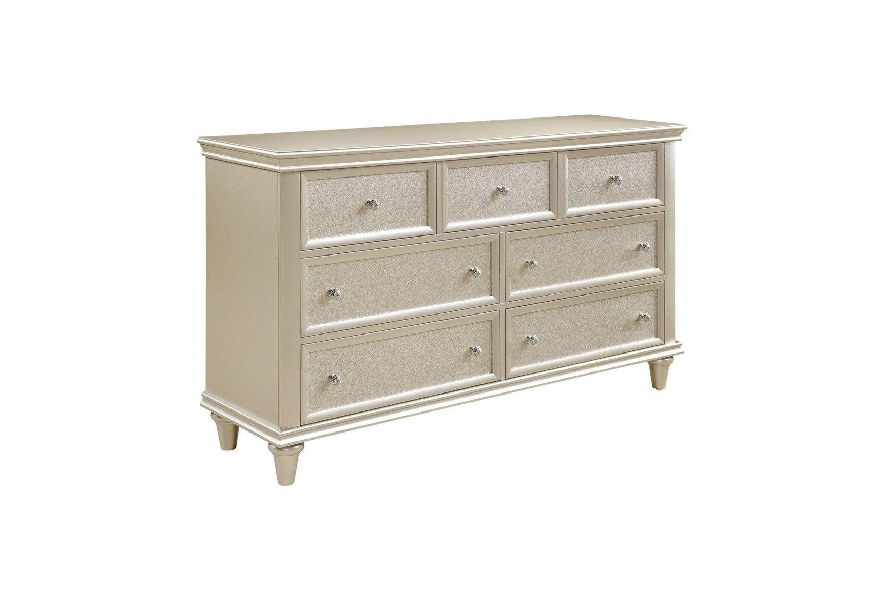 Celandine Pearl Embossed Traditional Engineered Wood Faux Leather Upholstered Tufted Youth Bedroom Set - Ella Furniture