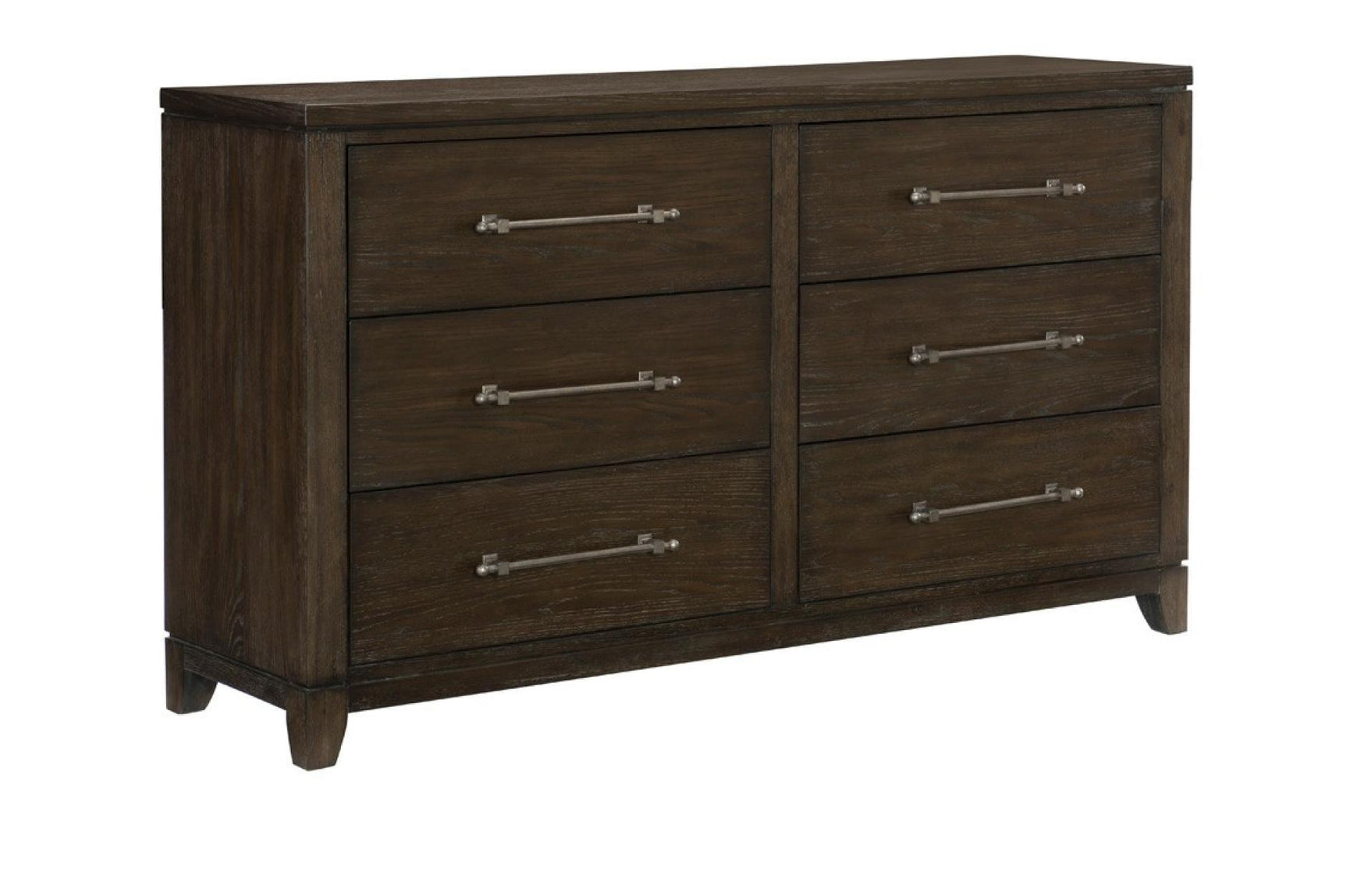 Griggs Dark Brown Modern Contemporary Acacia Veneer And Solid Wood Panel Bedroom Set - Ella Furniture