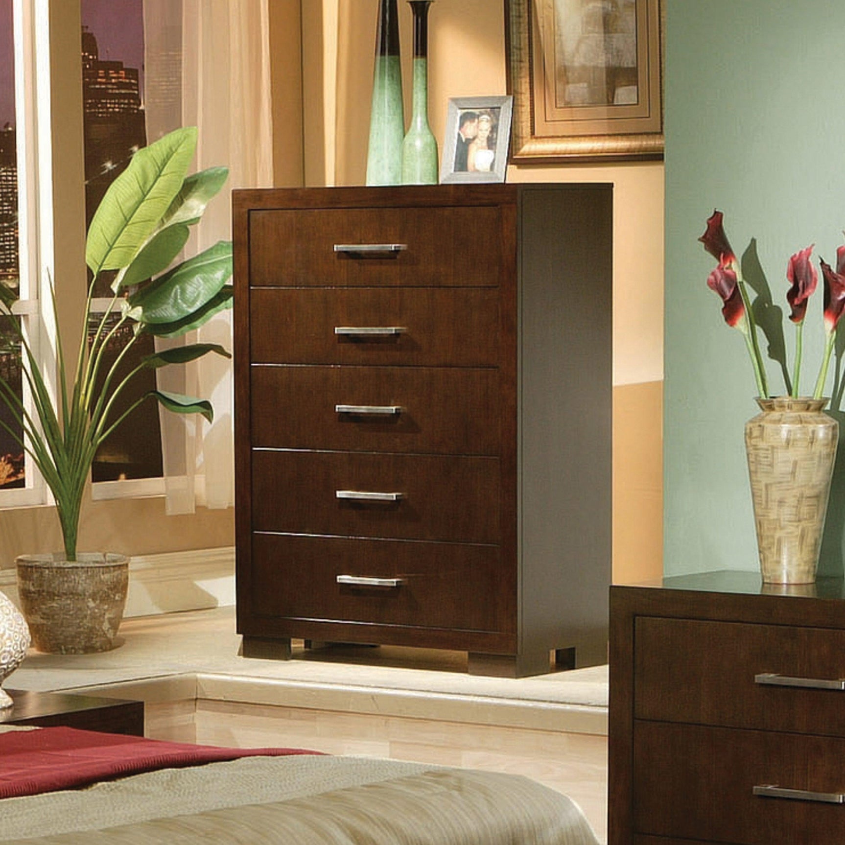 Jessica Rectangular Wall Mirror Cappuccino - Ella Furniture