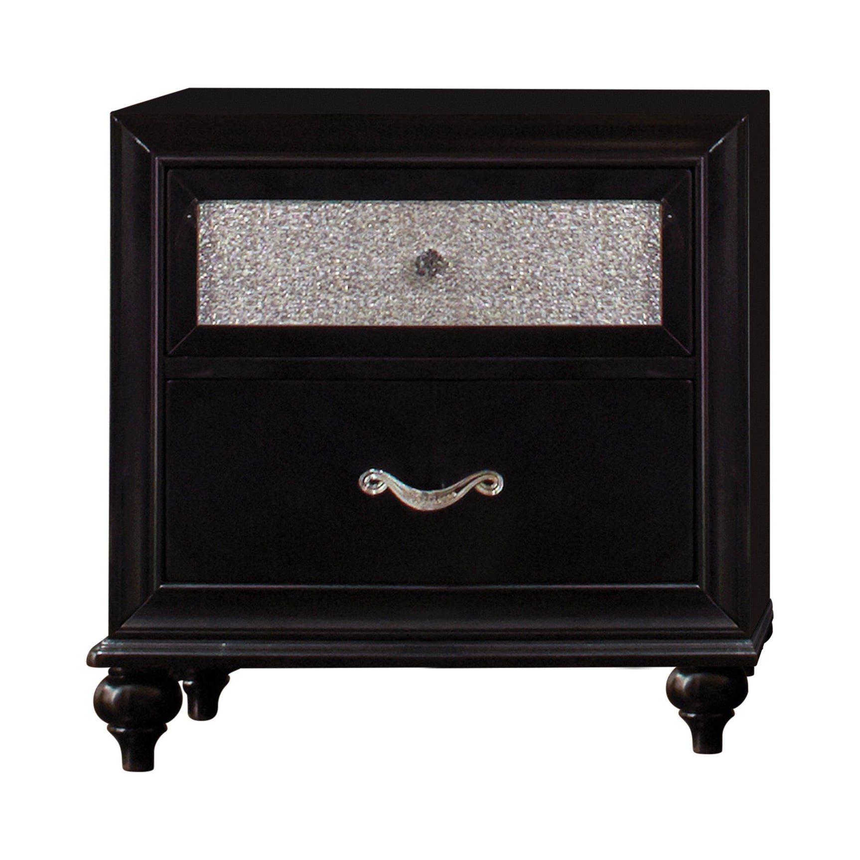 Barzini Tufted Rectangular Trunk With Nailhead Black - Ella Furniture