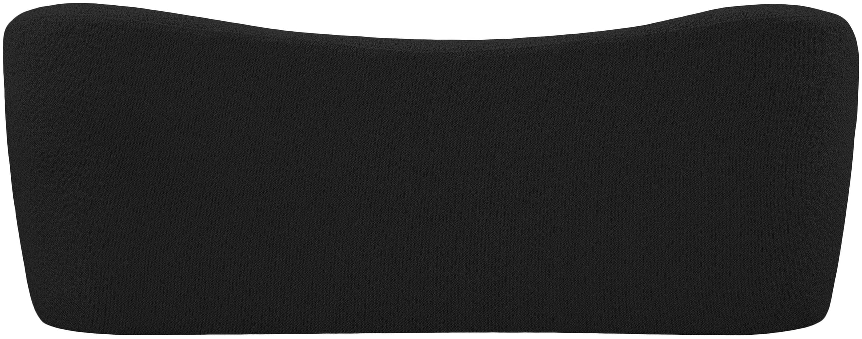 Flair Black Boucle Fabric Bench - Ella Furniture