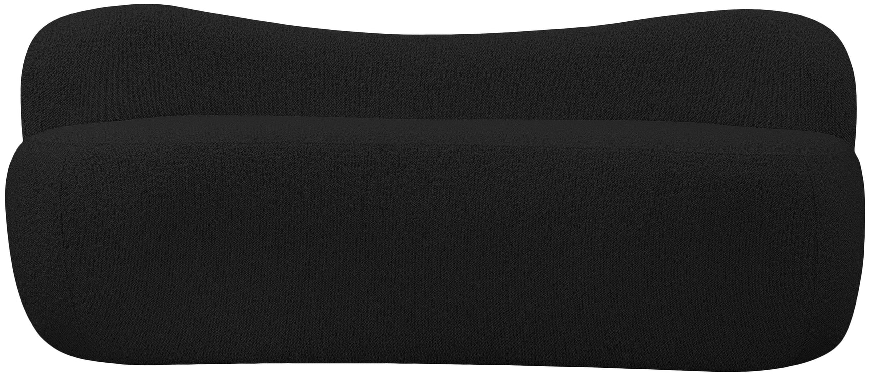 Flair Black Boucle Fabric Bench - Ella Furniture