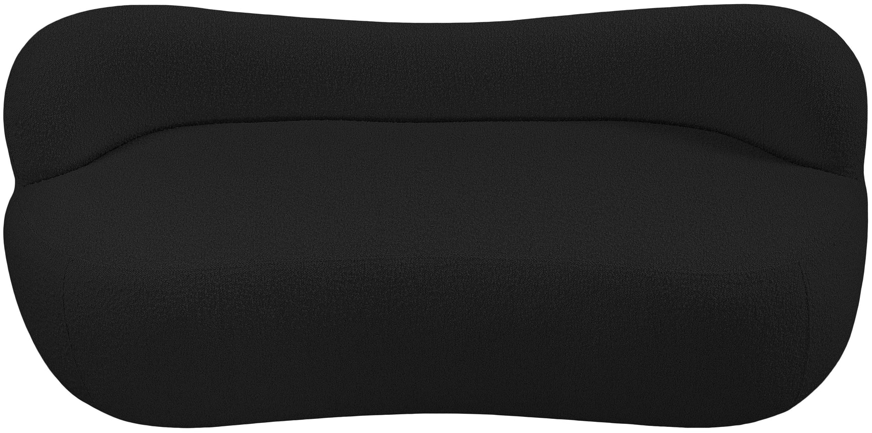 Flair Black Boucle Fabric Bench - Ella Furniture