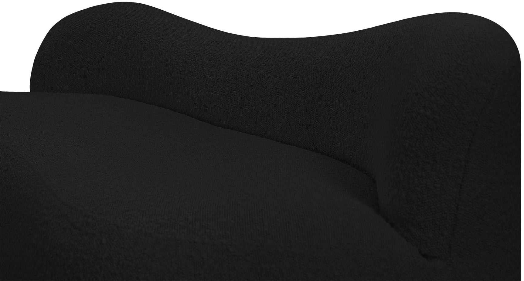 Flair Black Boucle Fabric Bench - Ella Furniture