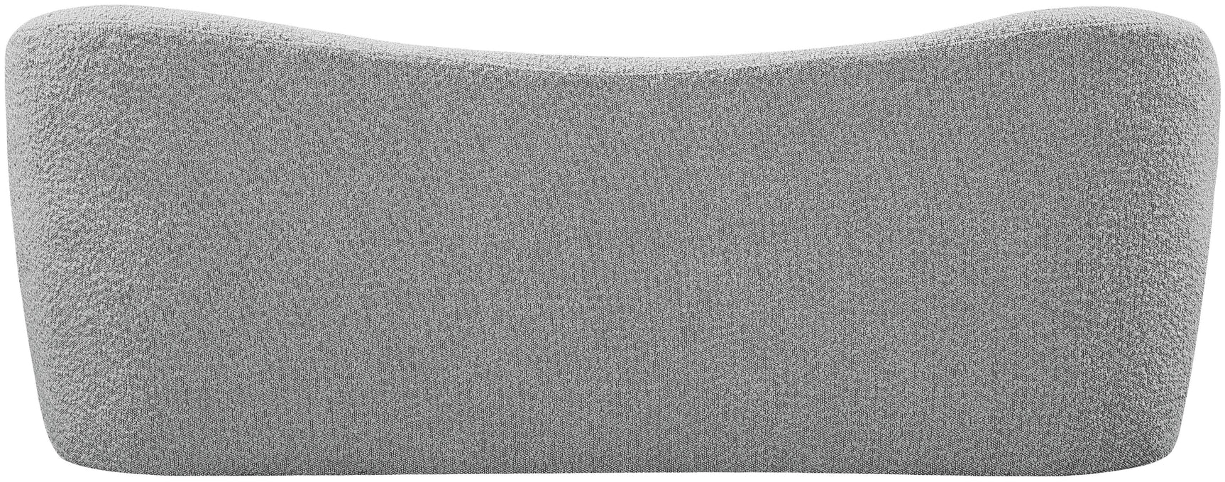 Flair Grey Boucle Fabric Bench - Ella Furniture