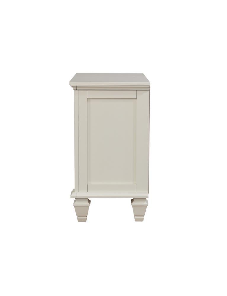 Sandy Beach 3-Drawer Nightstand White - Ella Furniture