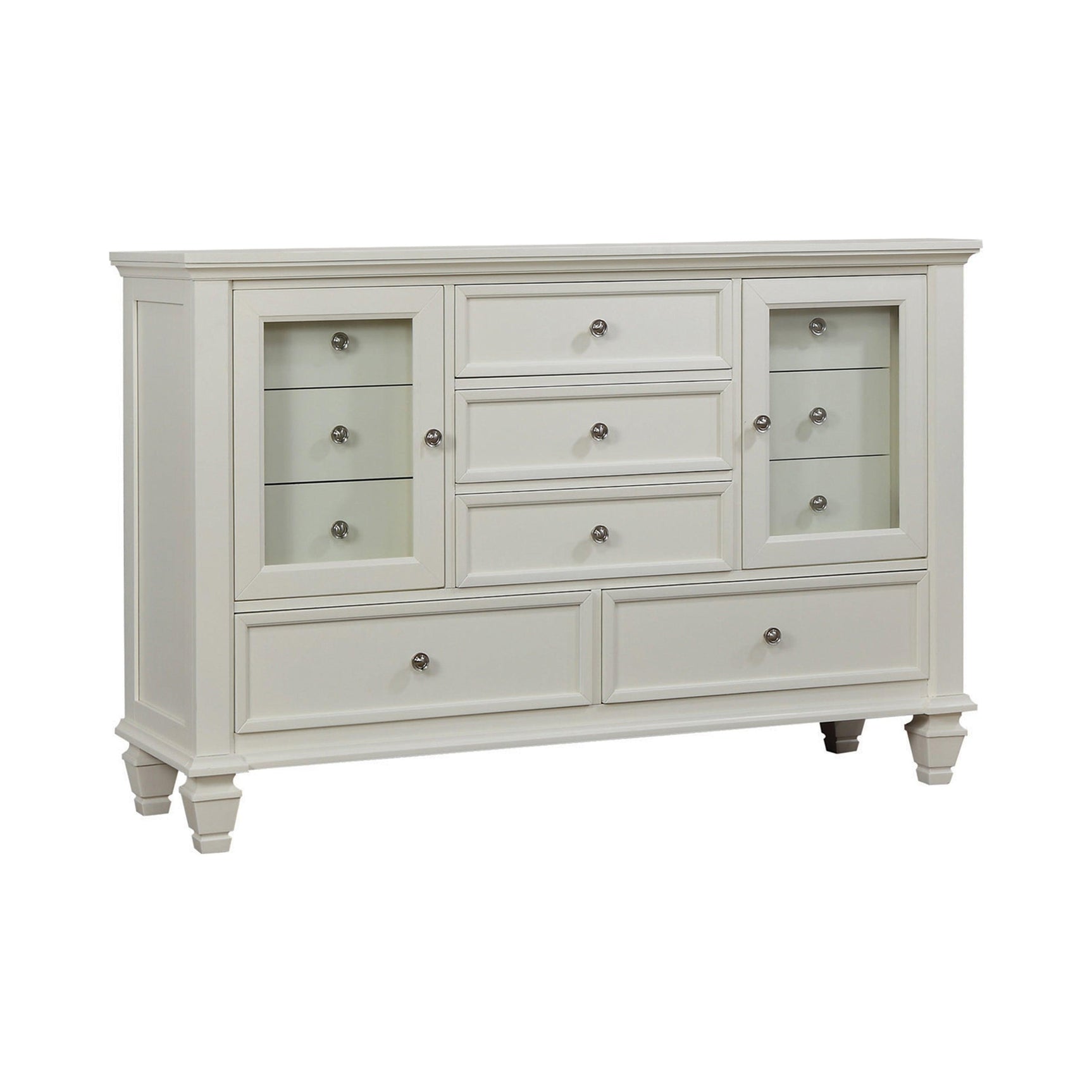 Sandy Beach Rectangular Mirror White - Ella Furniture