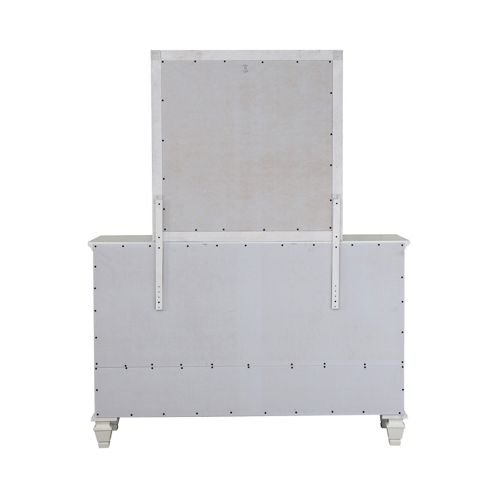Sandy Beach Rectangular Mirror White - Ella Furniture