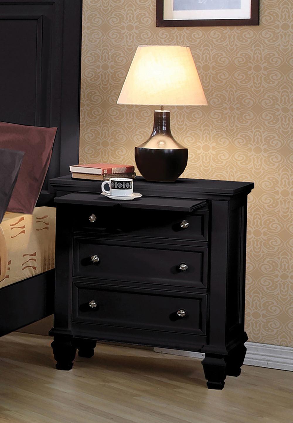 Sandy Beach Vertical Dresser Mirror Black - Ella Furniture