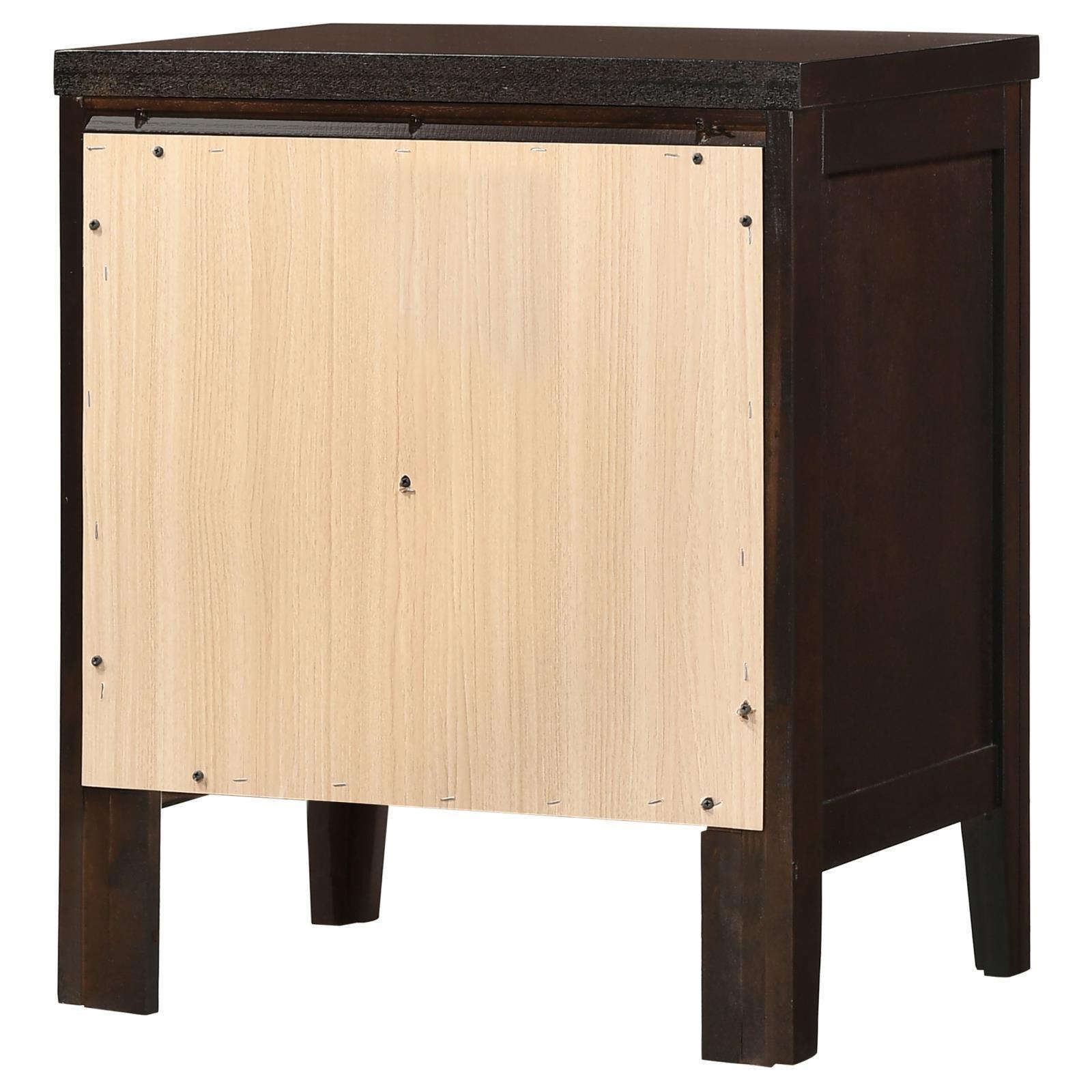 Carlton 2-Drawer Rectangular Nightstand Cappuccino - Ella Furniture