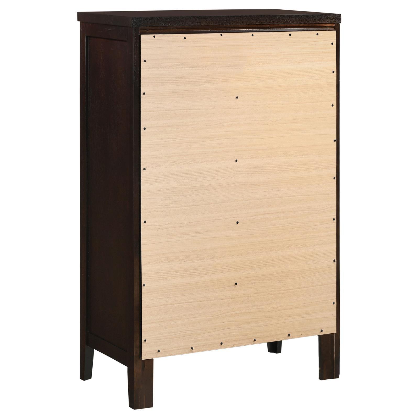 Carlton 5-Drawer Rectangular Chest Cappuccino - Ella Furniture