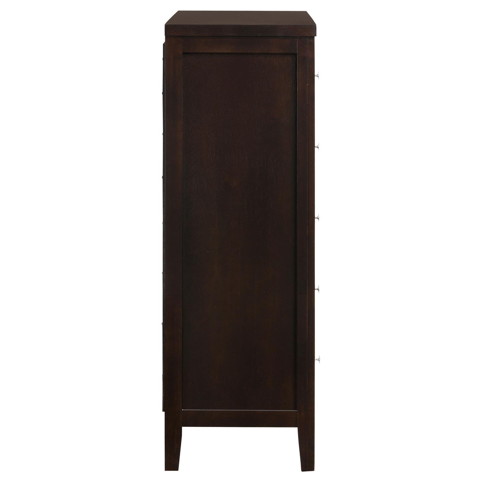 Carlton 5-Drawer Rectangular Chest Cappuccino - Ella Furniture