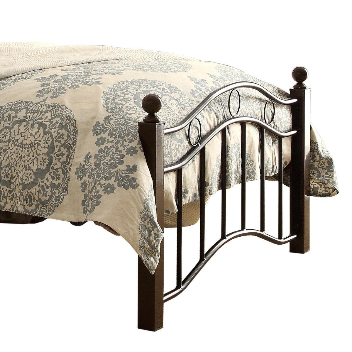 Averny Black Modern Contemporary Traditional Metal Twin Platform Bed - Ella Furniture