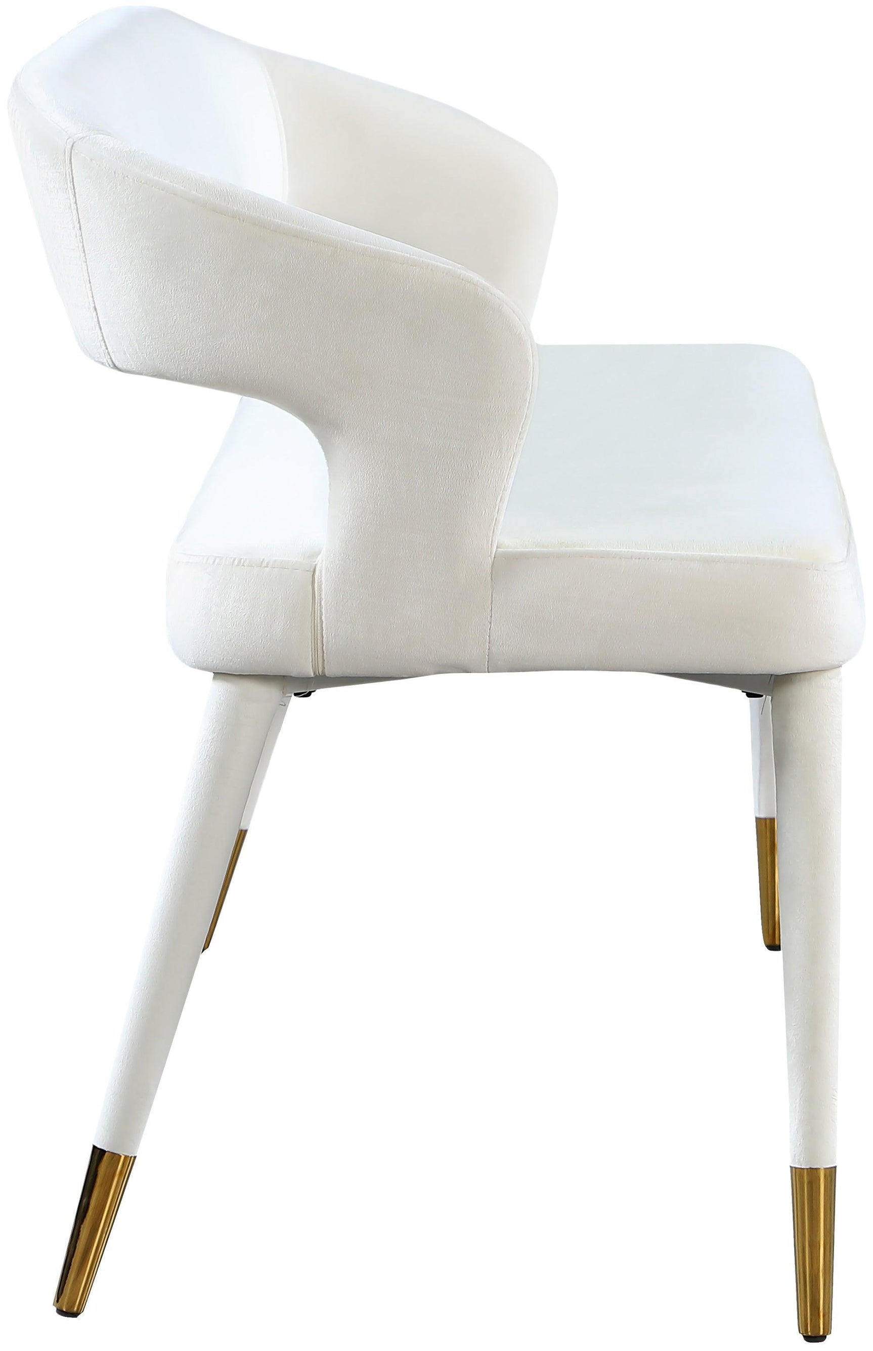 Destiny Cream Velvet Bench - Ella Furniture