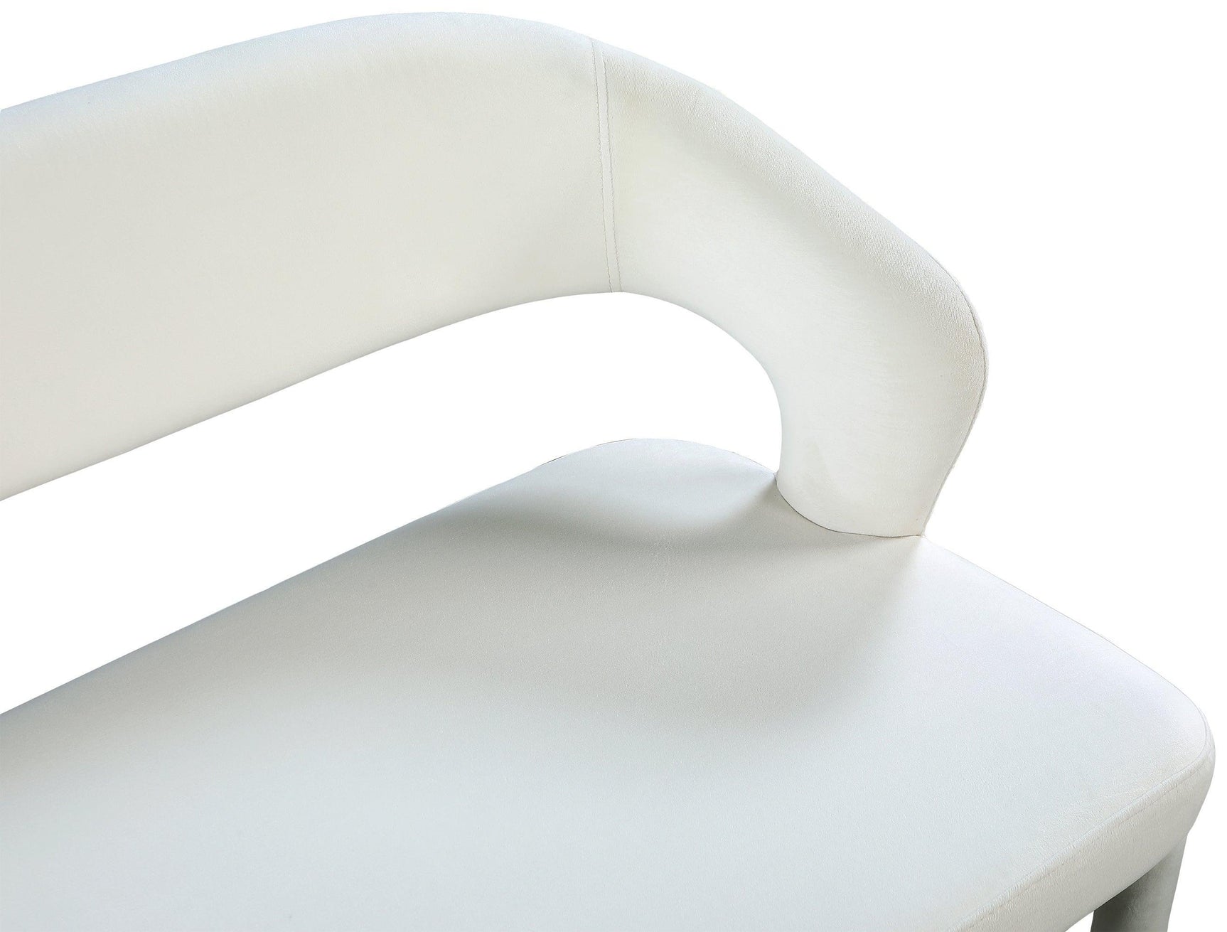 Destiny Cream Velvet Bench - Ella Furniture