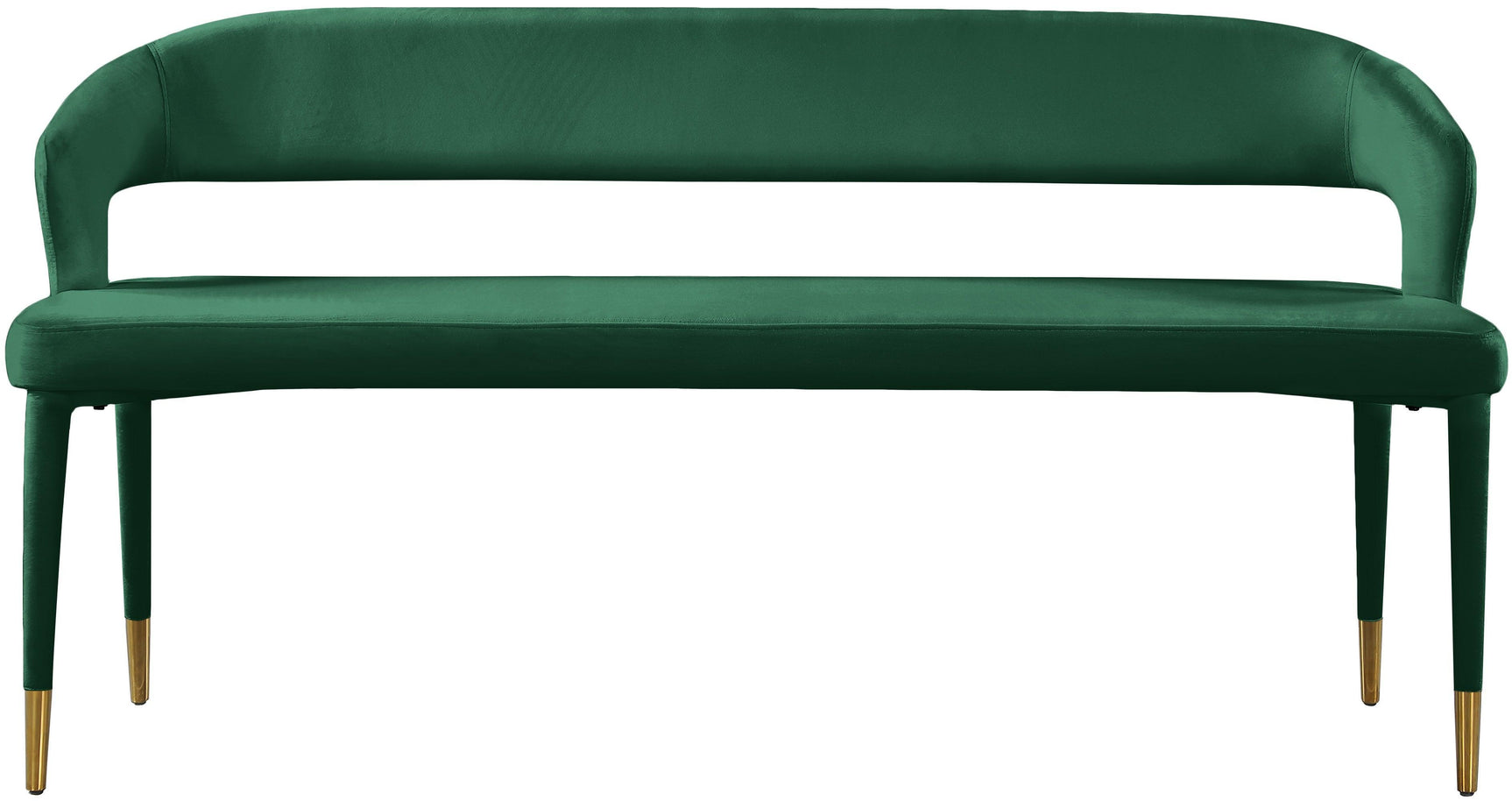 Destiny Green Velvet Bench - Ella Furniture