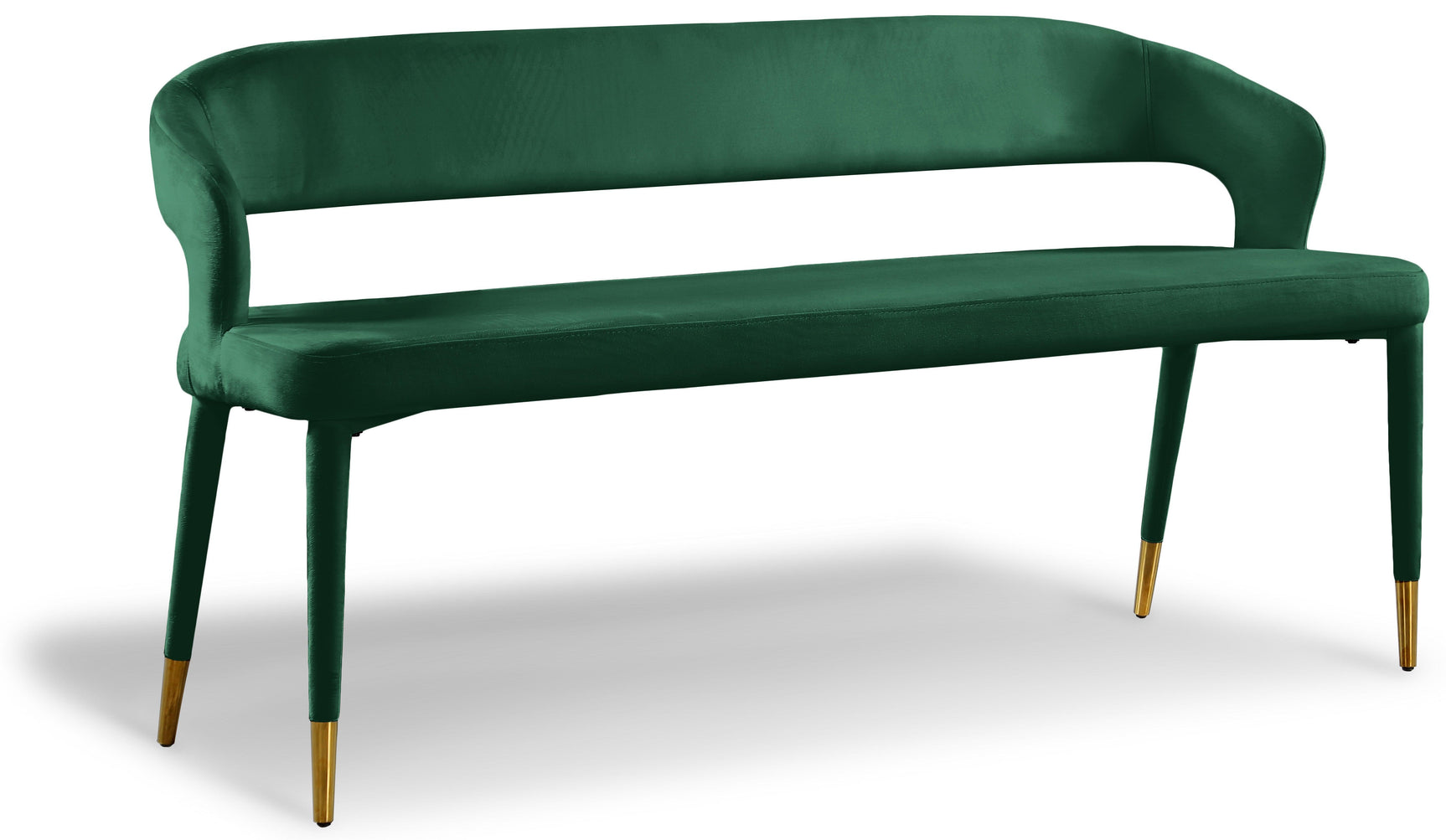 Destiny Green Velvet Bench - Ella Furniture