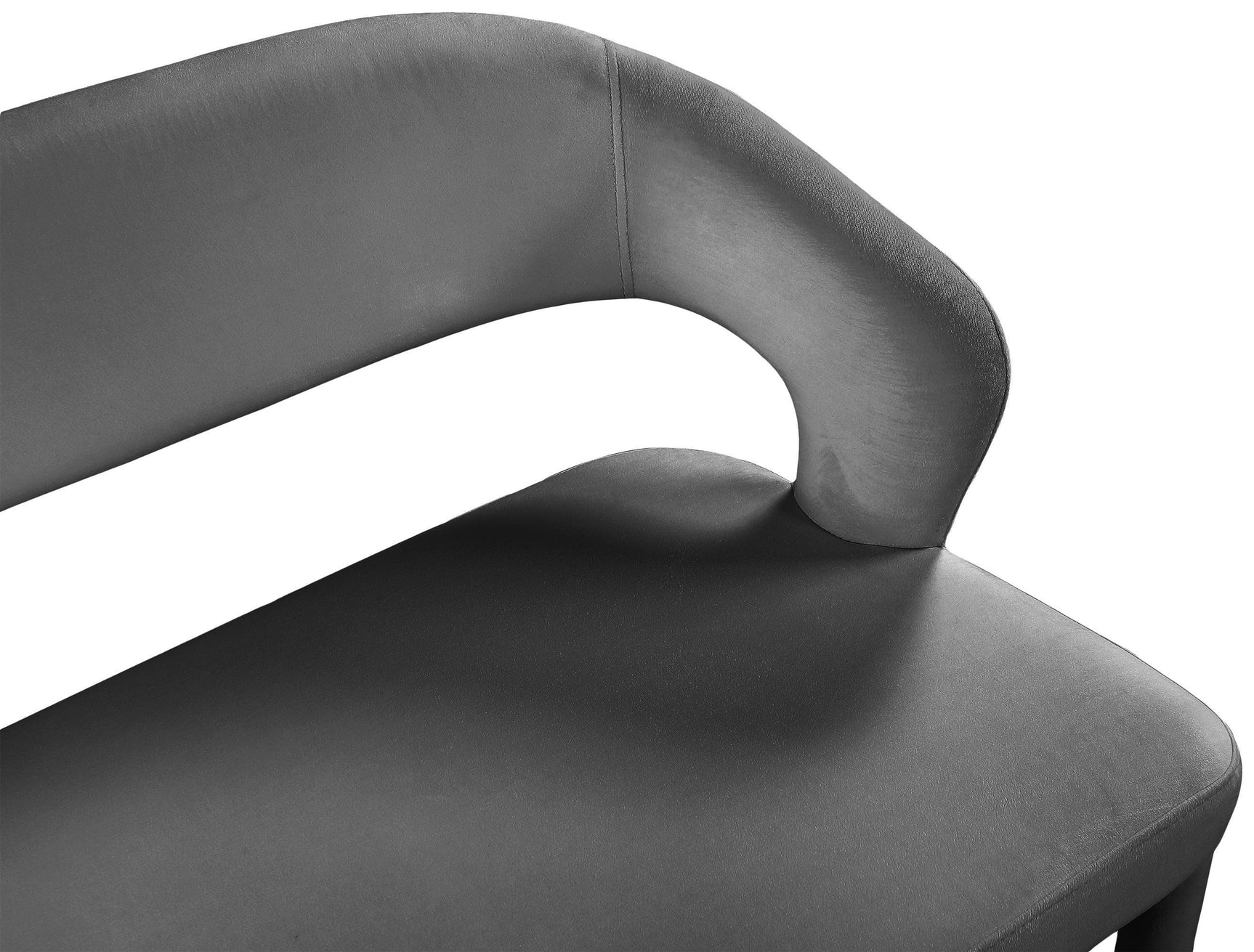 Destiny Grey Velvet Bench - Ella Furniture