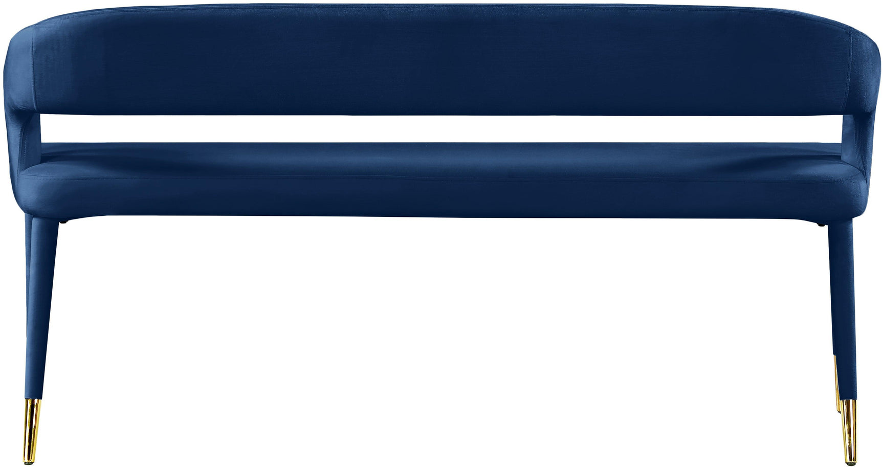 Destiny Blue Velvet Bench - Ella Furniture