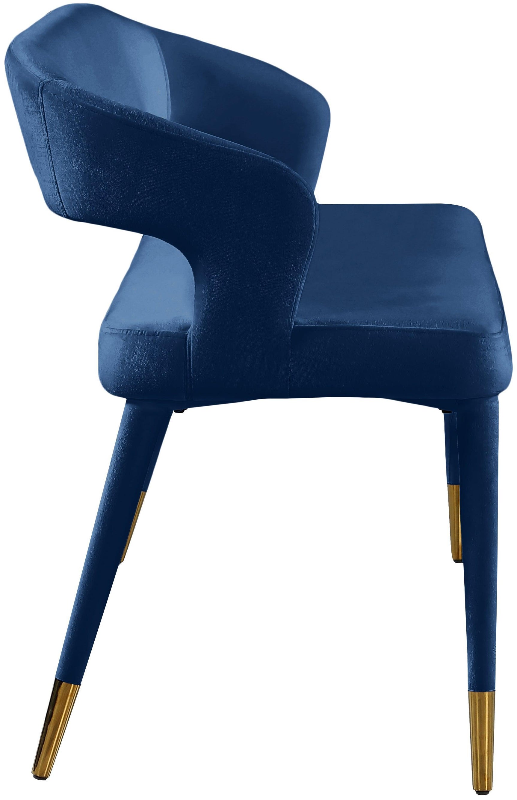 Destiny Blue Velvet Bench - Ella Furniture