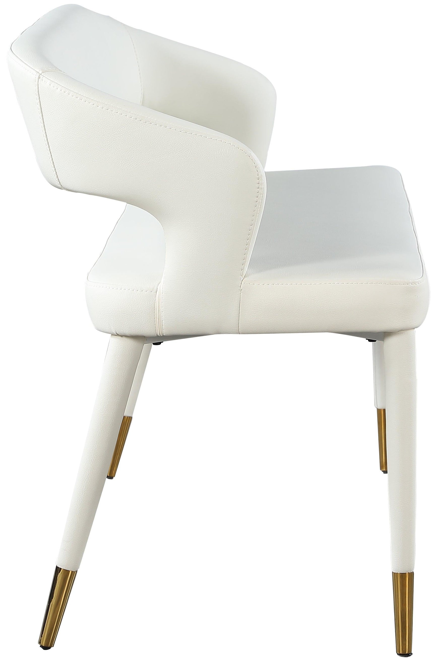 Destiny White Faux Leather Bench - Ella Furniture