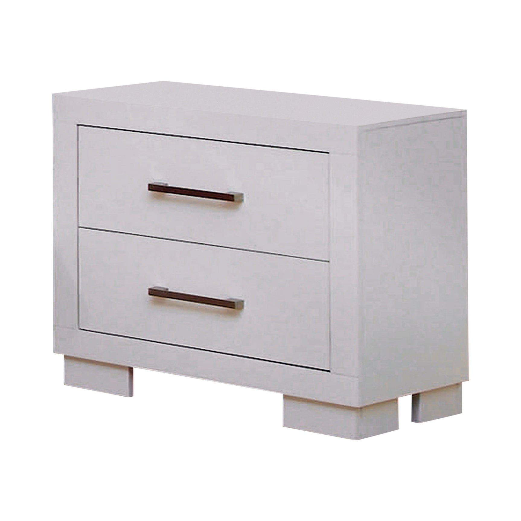 Jessica Eastern King Platform Bed With Rail Seating White - Ella Furniture