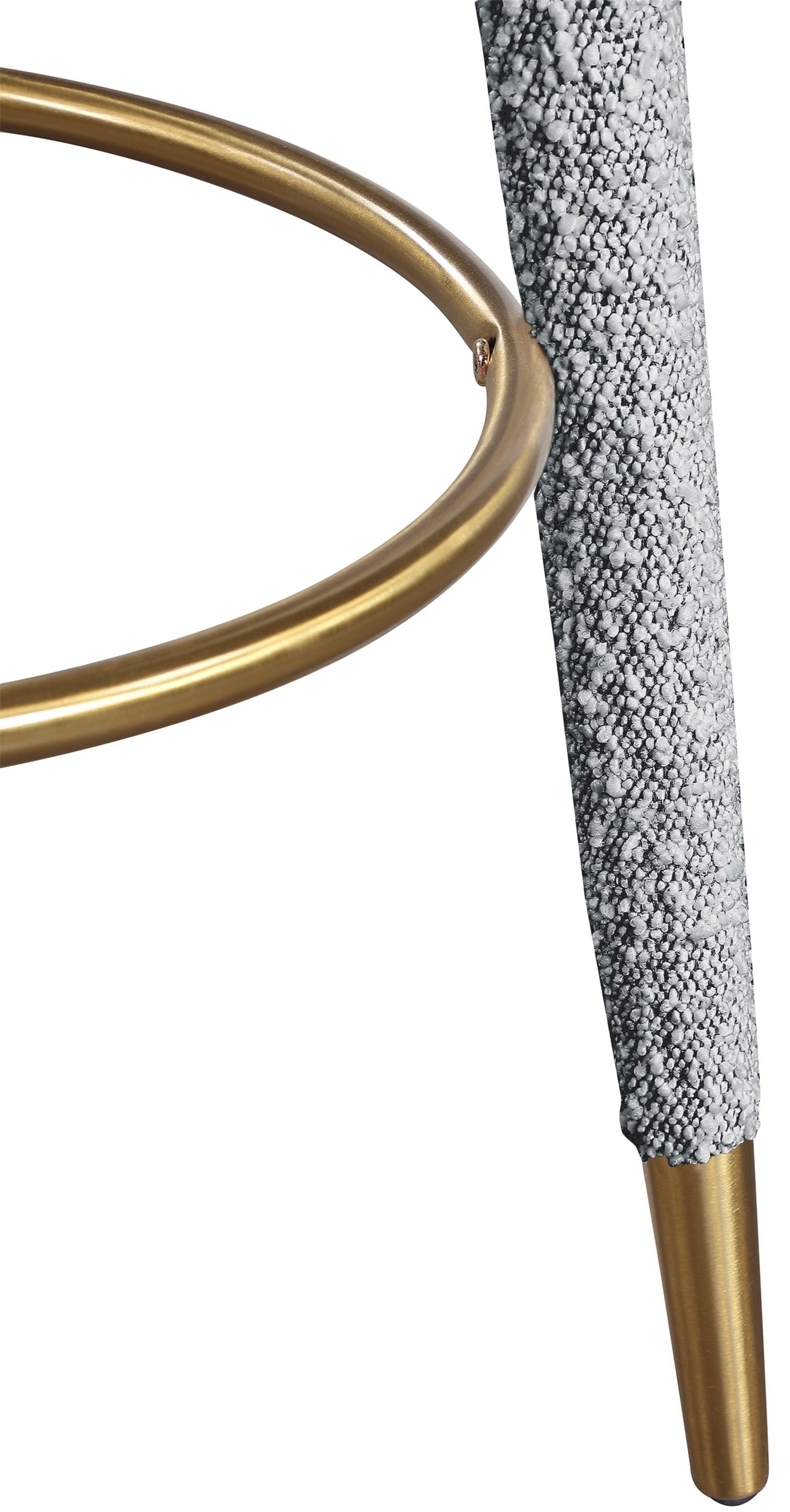 Coral Grey Boucle Fabric Counter Stool - Ella Furniture