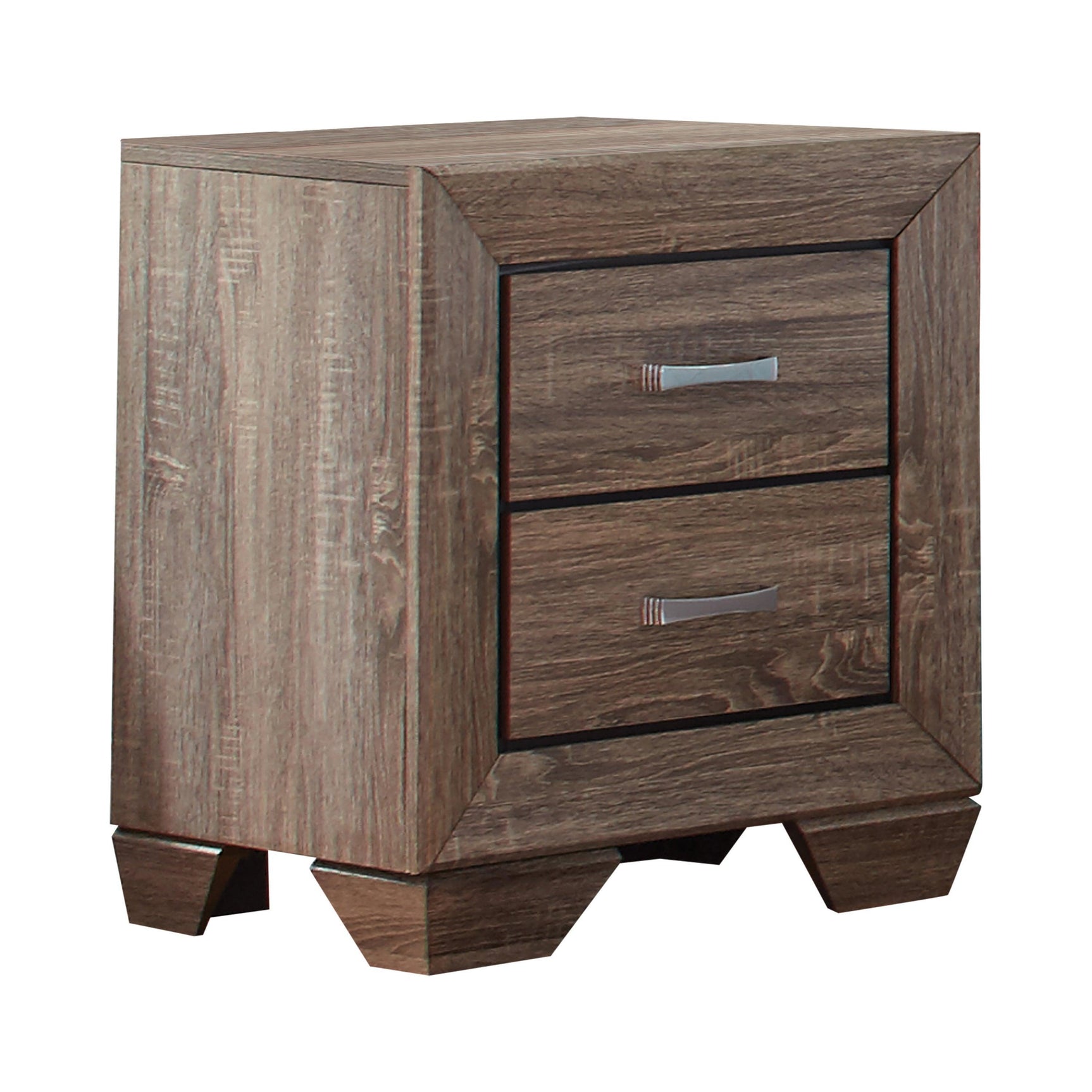 Kauffman Queen Panel Bed Washed Taupe - Ella Furniture