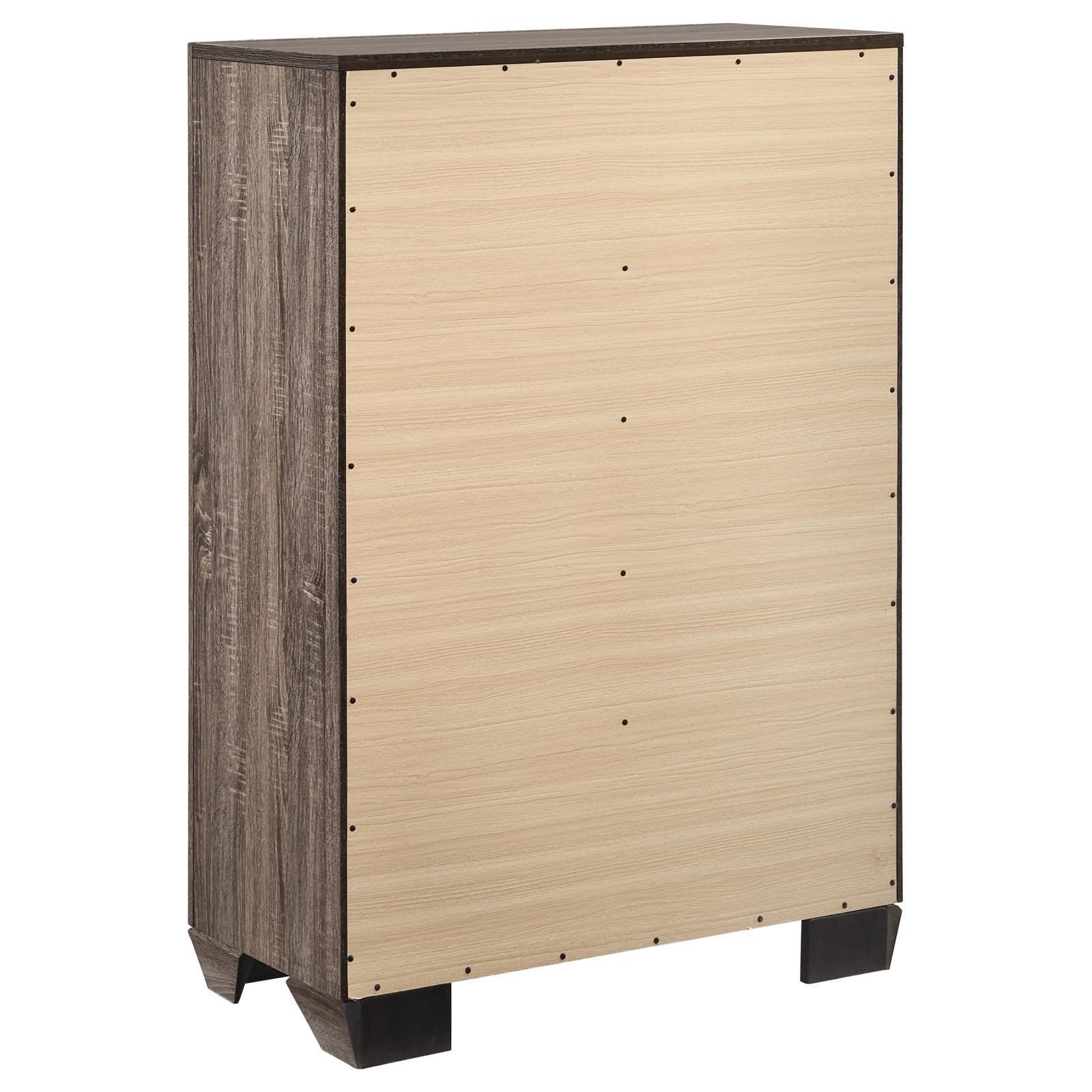 Kauffman 5-Drawer Chest Washed Taupe - Ella Furniture