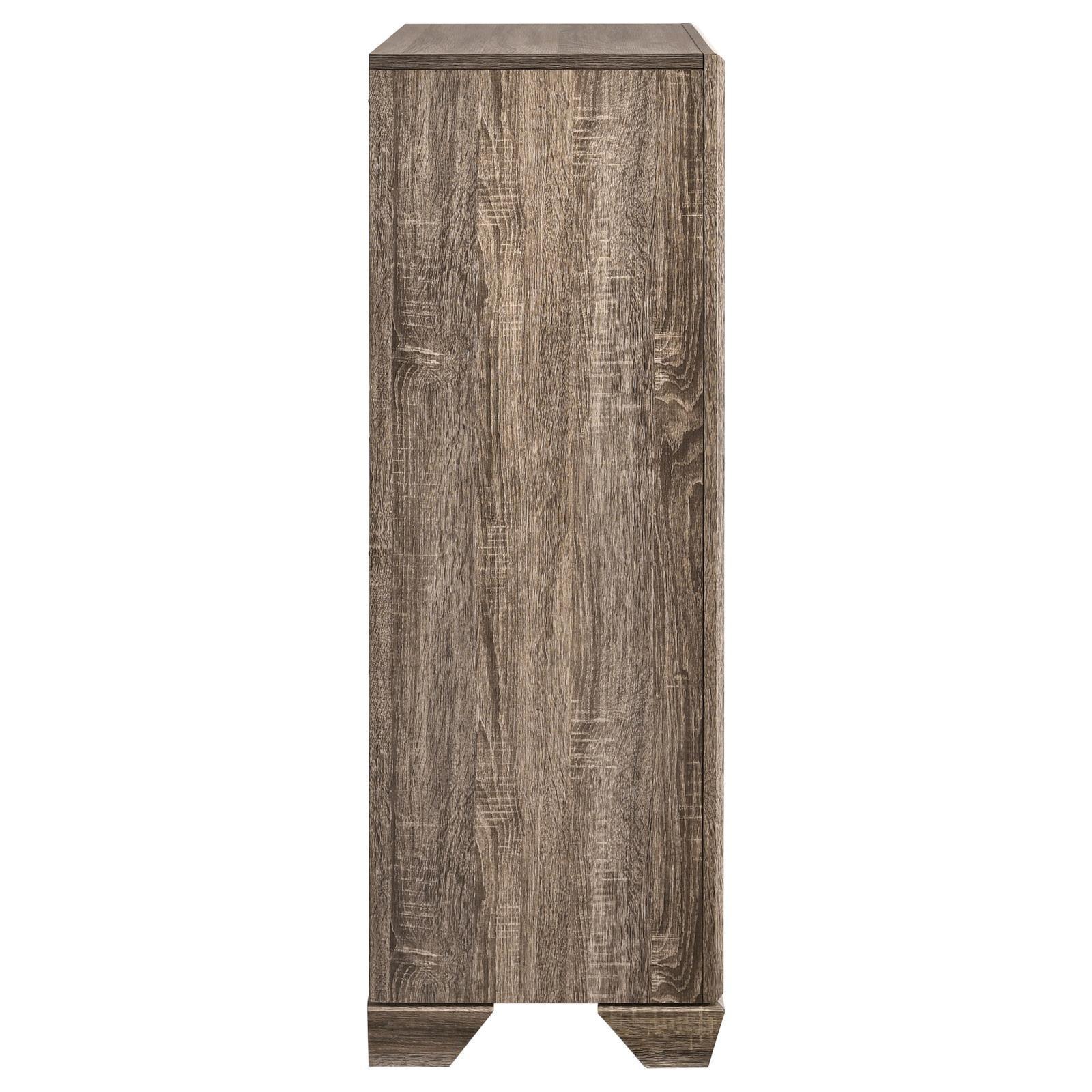 Kauffman 5-Drawer Chest Washed Taupe - Ella Furniture