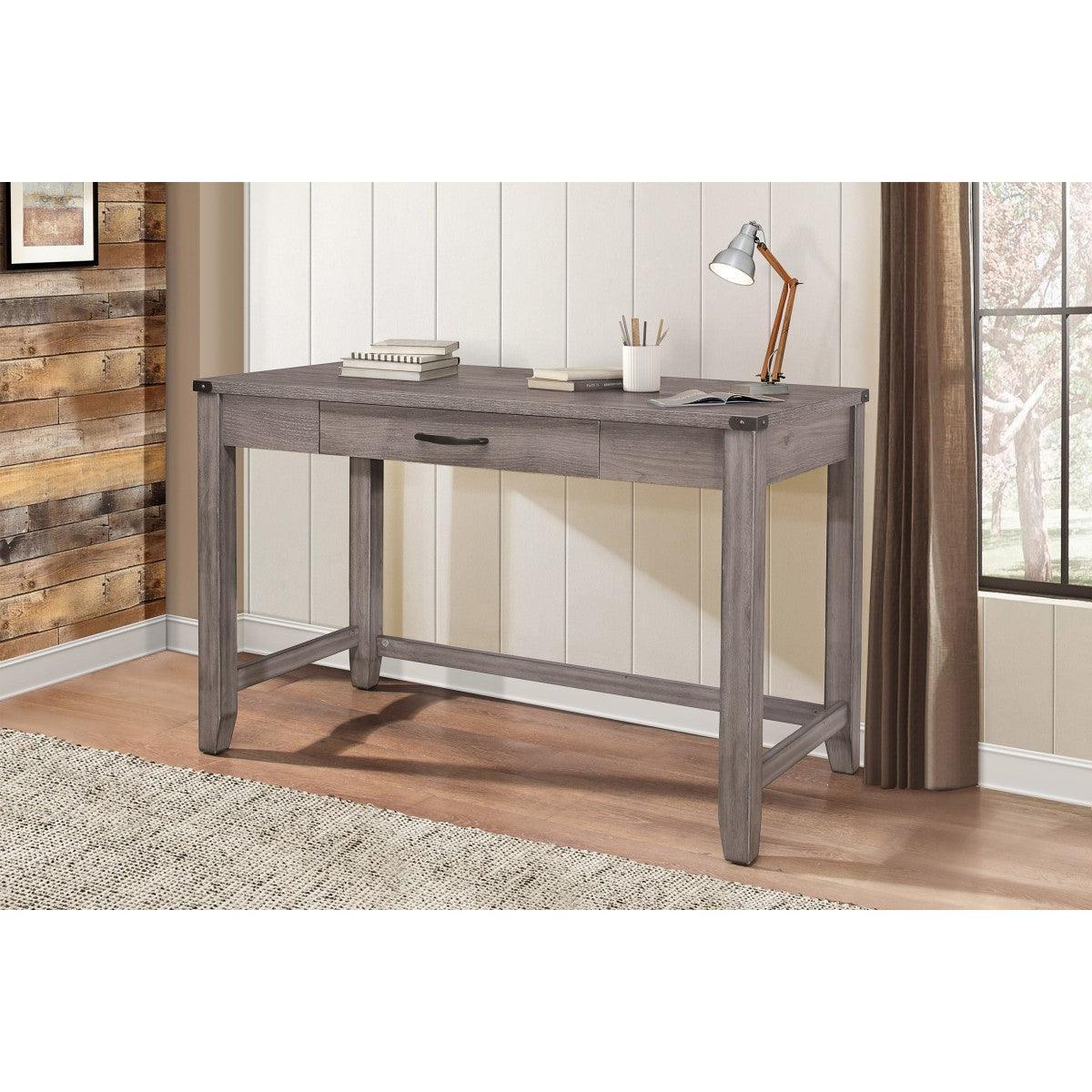 Woodrow Browninsh Gray Finish Modern Sleek Premium Melamine Laminate Board Writing Desk - Ella Furniture