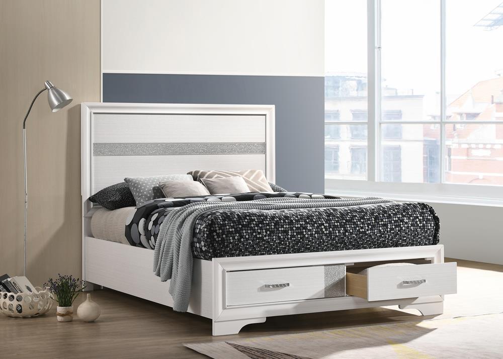 Miranda Full Storage Bed White - Ella Furniture