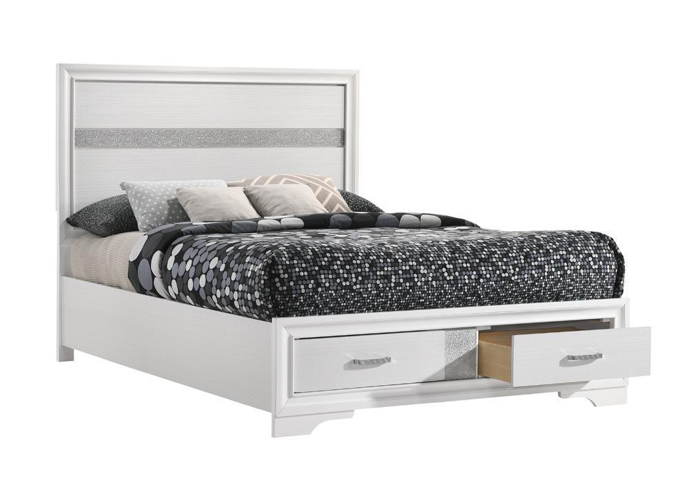 Miranda Full Storage Bed White - Ella Furniture