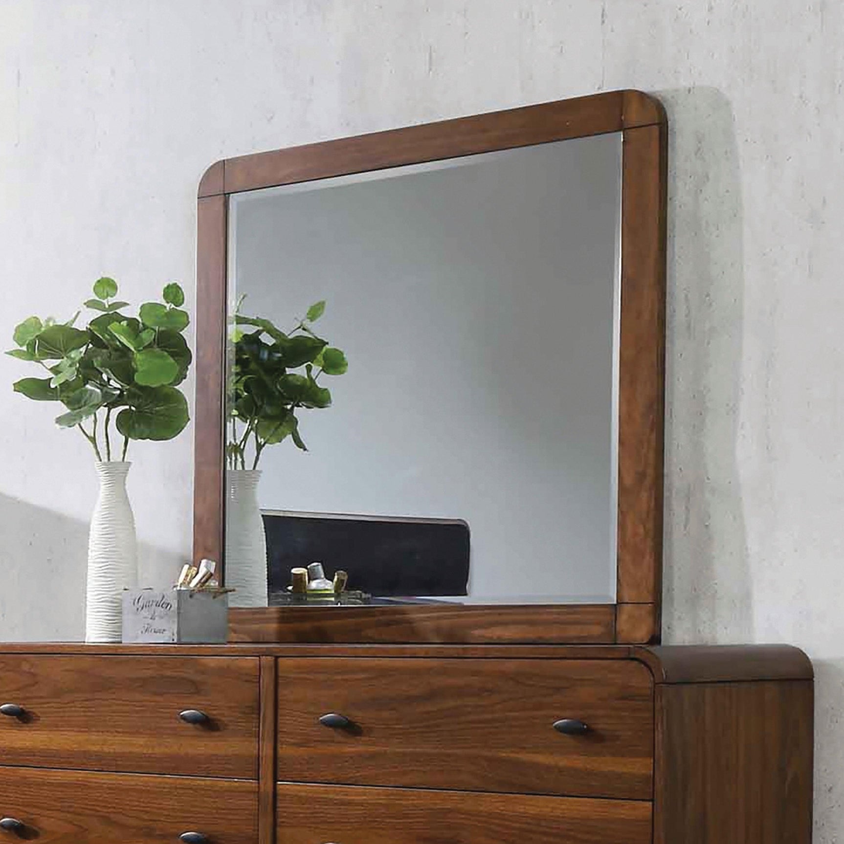 Robyn Eastern King Bed With Upholstered Headboard Dark Walnut - Ella Furniture