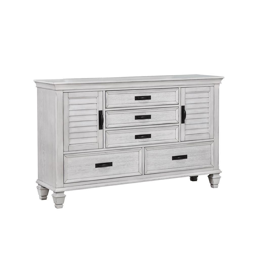 Franco 5-Drawer Dresser Antique White - Ella Furniture