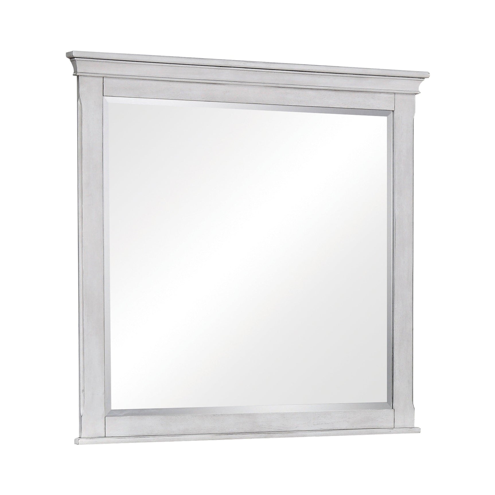 Franco Rectangular Mirror Antique White - Ella Furniture