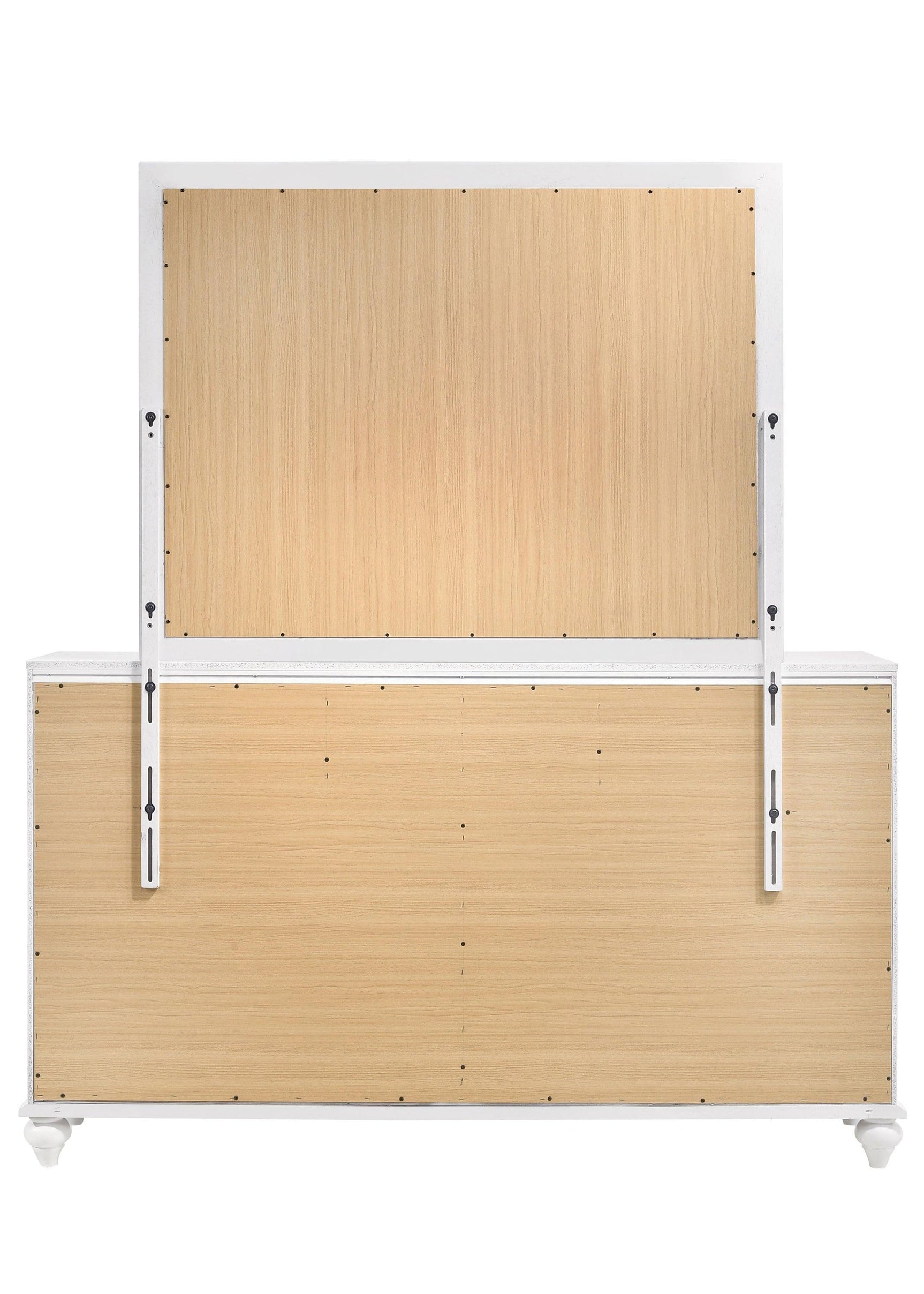 Barzini Rectangle Dresser Mirror White - Ella Furniture