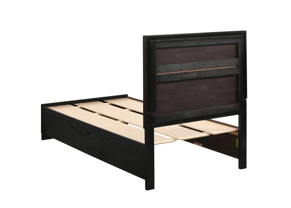 Miranda Twin Storage Bed Black - Ella Furniture