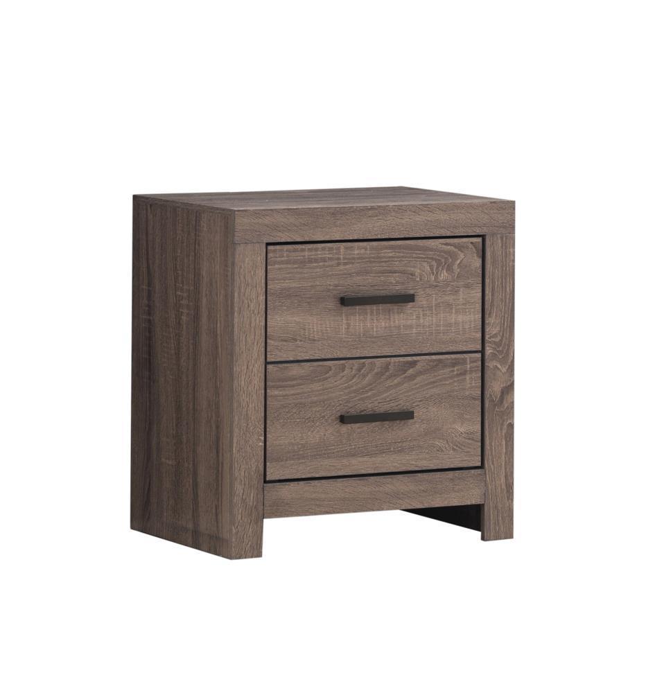 Brantford 2-Drawer Nightstand Barrel Oak - Ella Furniture
